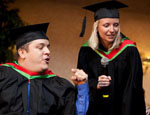 CSU 2011 graduates Mr Chad Pilon and Ms Sarah Nykoruk.