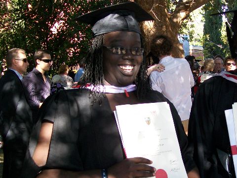 Yangi Uchalla at graduation