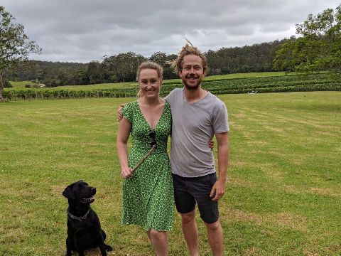 Nadja & Steve with their dog